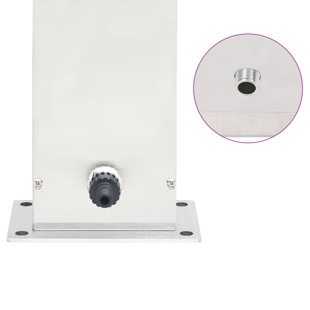 Rubinetteria per Doccia da Giardino 110 cm in Acciaio Inox