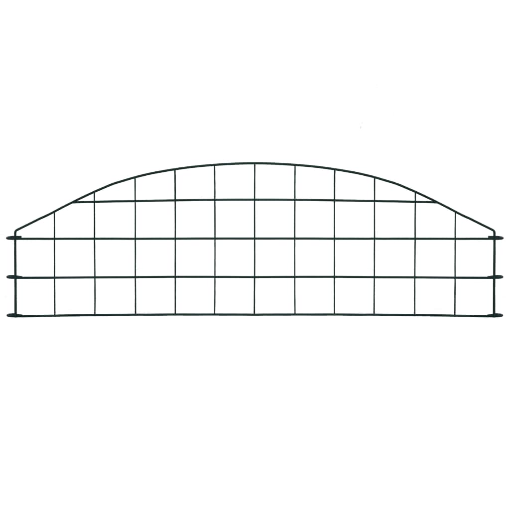Set Recinzione da Giardino ad Arco 77,3x26 cm Verde