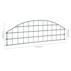 Set Recinzione da Giardino ad Arco 77,3x26 cm Verde