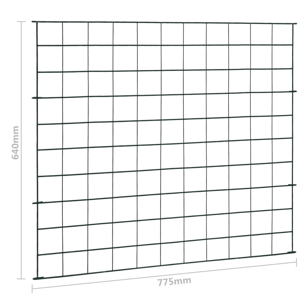 Set Recinzione da Giardino ad Arco 77,5x64 cm Verde