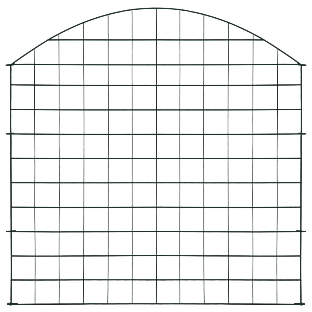 Set Recinzione da Giardino ad Arco 77,5x78,5 cm Verde