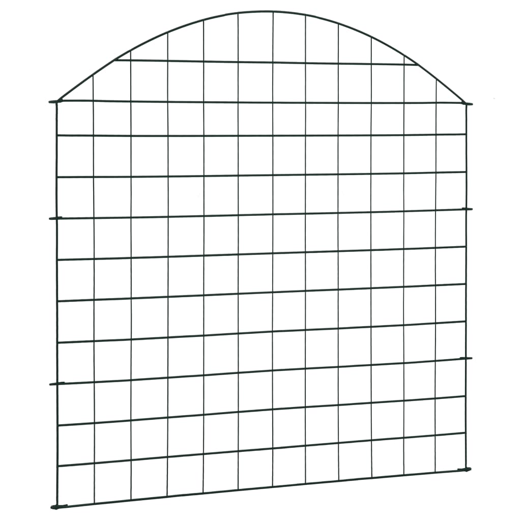 Set Recinzione da Giardino ad Arco 77,5x78,5 cm Verde