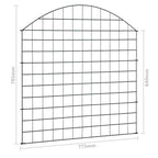 Set Recinzione da Giardino ad Arco 77,5x78,5 cm Verde