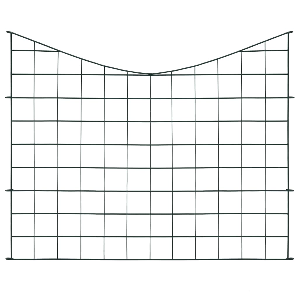 Set Recinzione da Giardino ad Arco Invertito 77,5x64 cm Verde