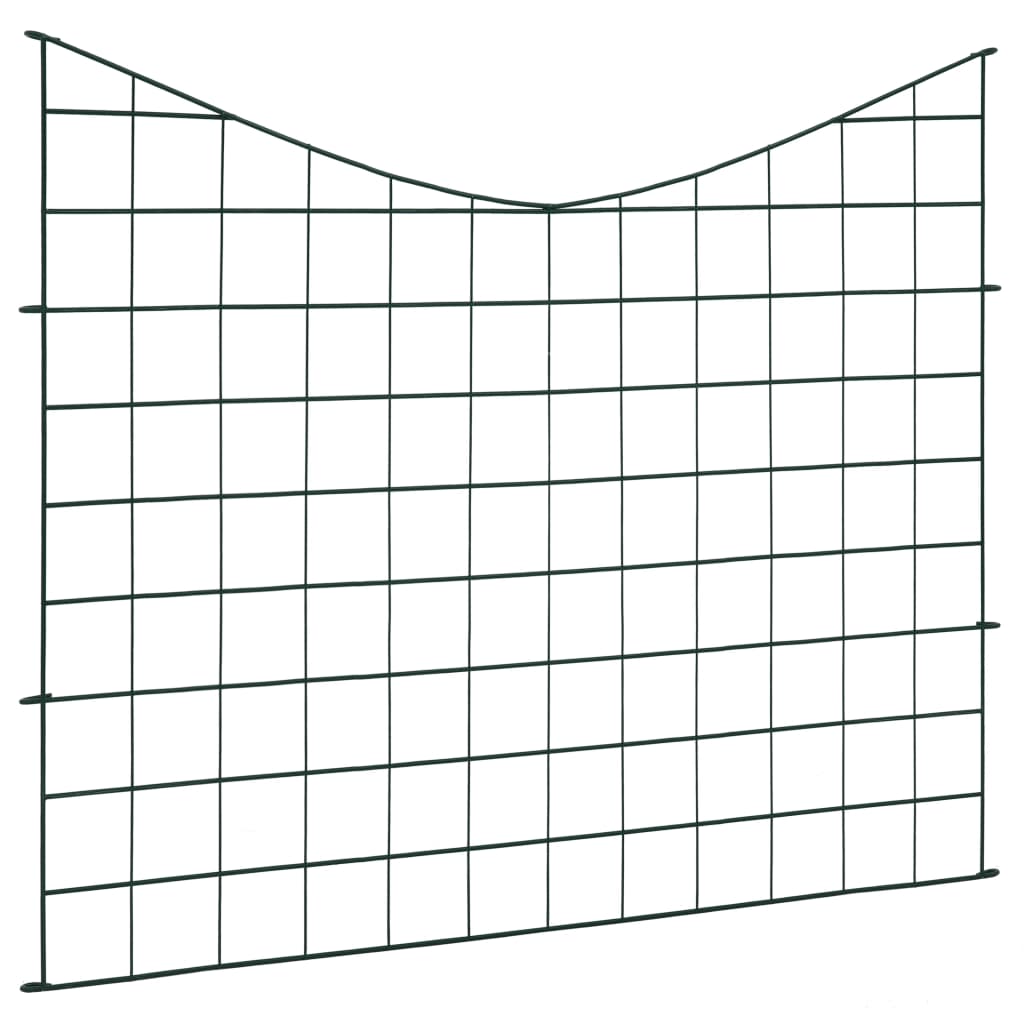 Set Recinzione da Giardino ad Arco Invertito 77,5x64 cm Verde