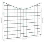 Set Recinzione da Giardino ad Arco Invertito 77,5x64 cm Verde