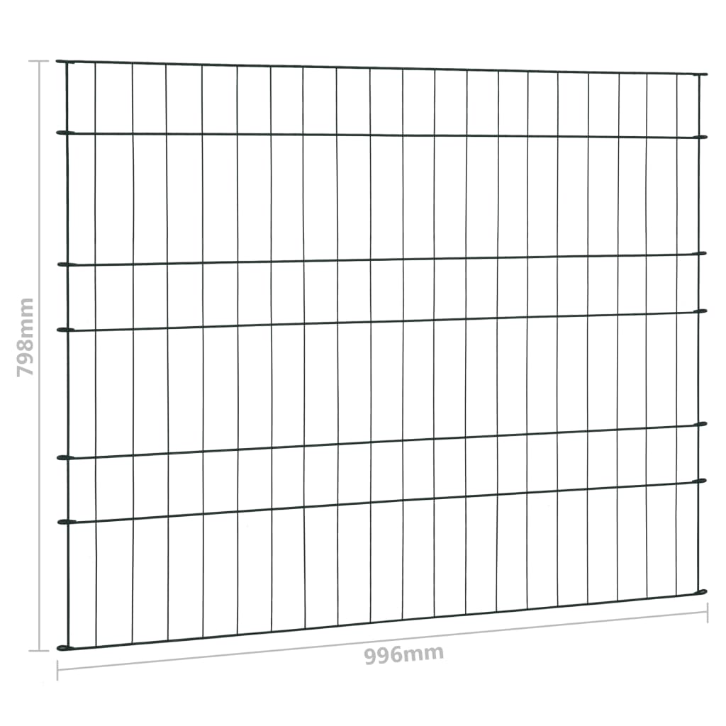 Set Recinzione da Giardino 99,6x79,8 cm Verde