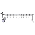 Rullo di Copertura per Piscina con Base in Acciaio Inox Telescopico 2-4 m