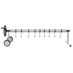 Rullo di Copertura per Piscina con Base in Acciaio Inox Telescopico 2-4 m