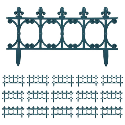 Bordature per Prato 16 Pz Verde 10 m in PP Stile Gotico