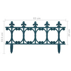 Bordature per Prato 16 Pz Verde 10 m in PP Stile Gotico