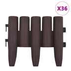 Bordature per Prato 36 pz Marrone 10 m in PP