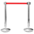Palletto con Nastro Estraibile in Acciaio Inossidabile Argento 93 cm
