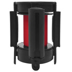Barriera a Nastro Retrattile 200 cm Rossa e Nera