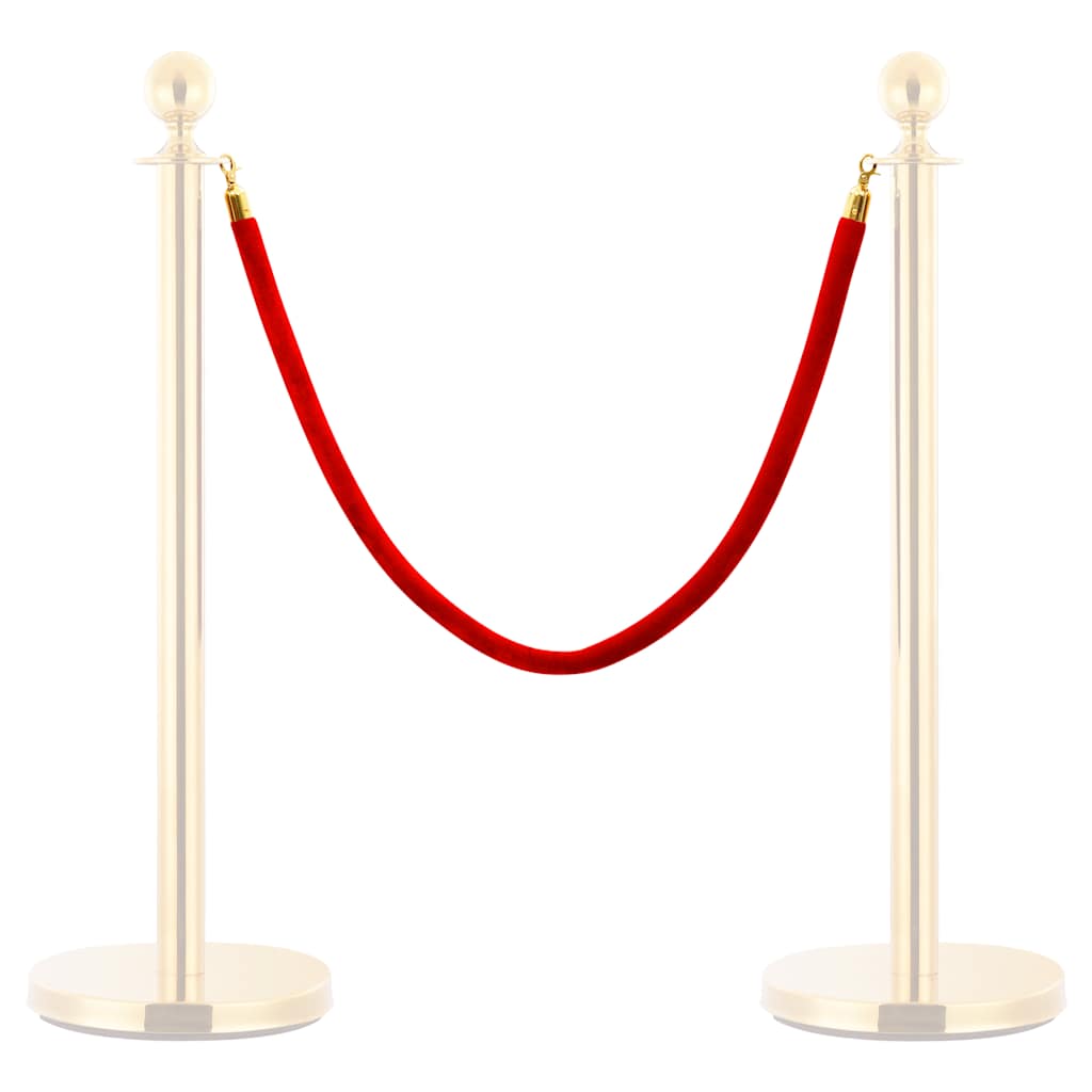 Cordone per Transenne in Velluto Rosso e Oro