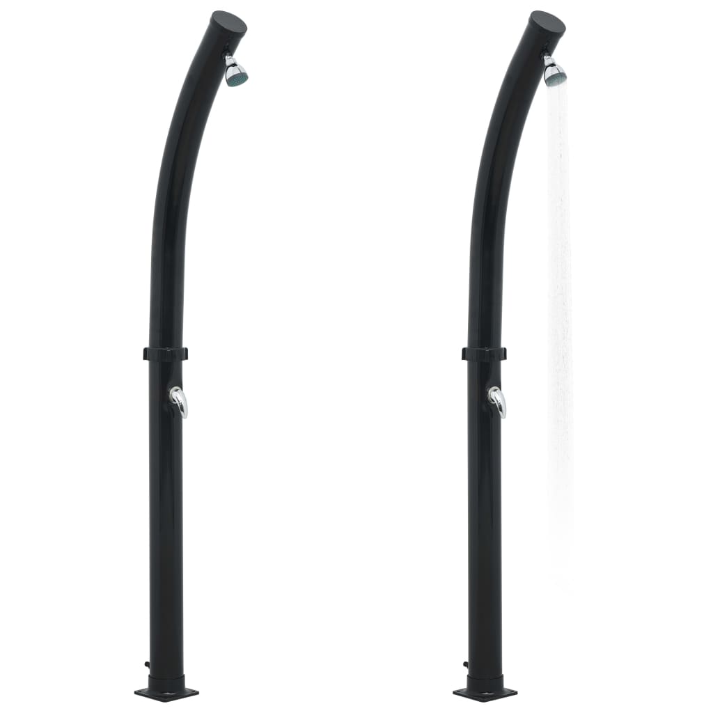 Doccia Solare da Esterno Nera 214 cm 20 L