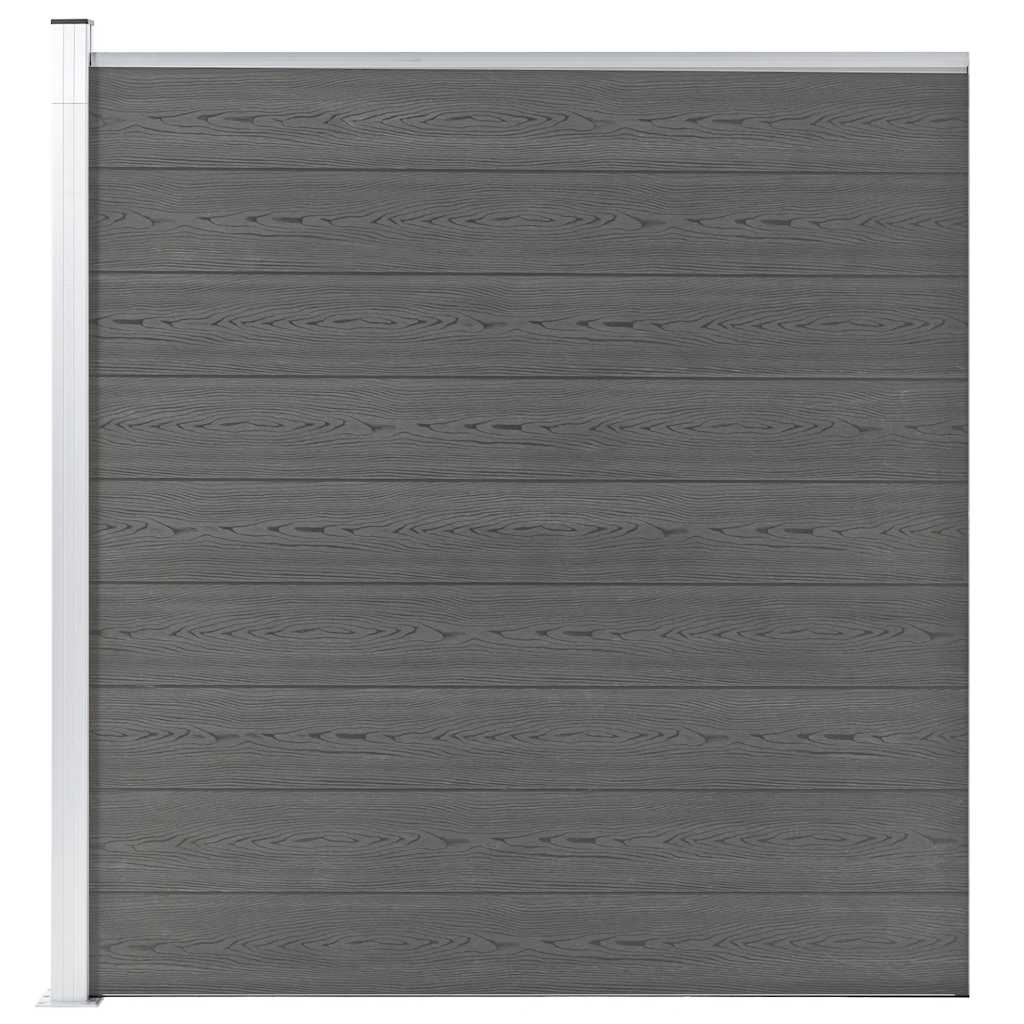 Pannello di Recinzione in WPC 175x186 cm Grigio