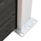 Pannello di Recinzione in WPC 95x(105-180) cm Grigio