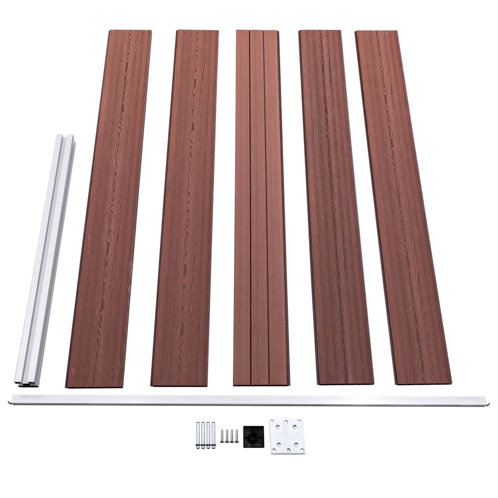 Pannello di Recinzione in WPC 175x105 cm Marrone