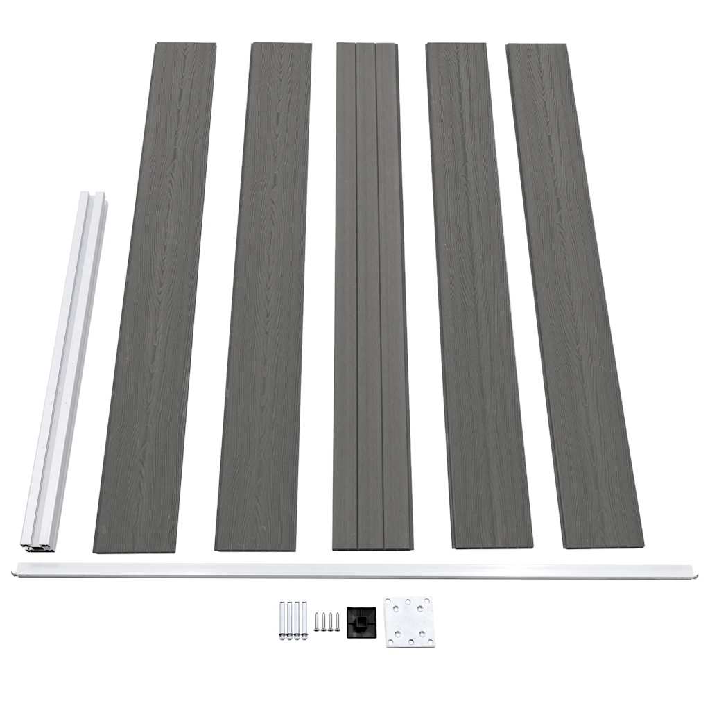 Pannello di Recinzione in WPC 175x105 cm Grigio