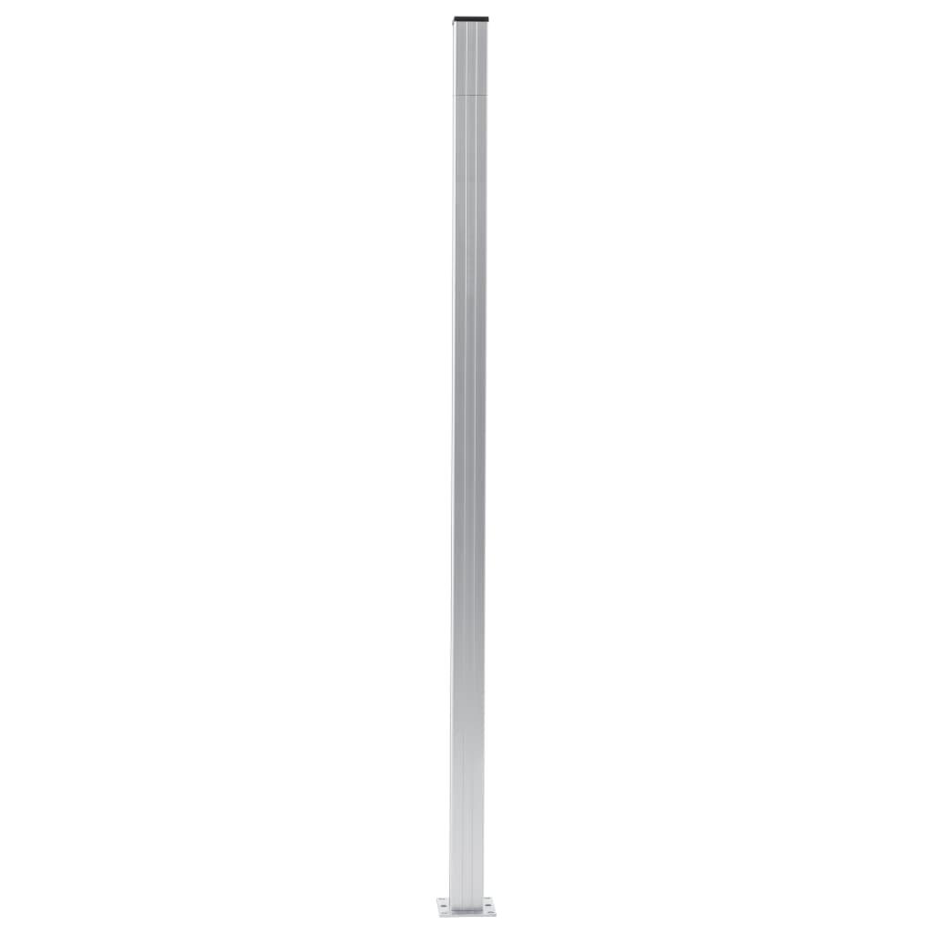 Pali per Recinzione 2 pz in Alluminio 185 cm