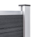 Pali per Recinzione 2 pz in Alluminio 185 cm