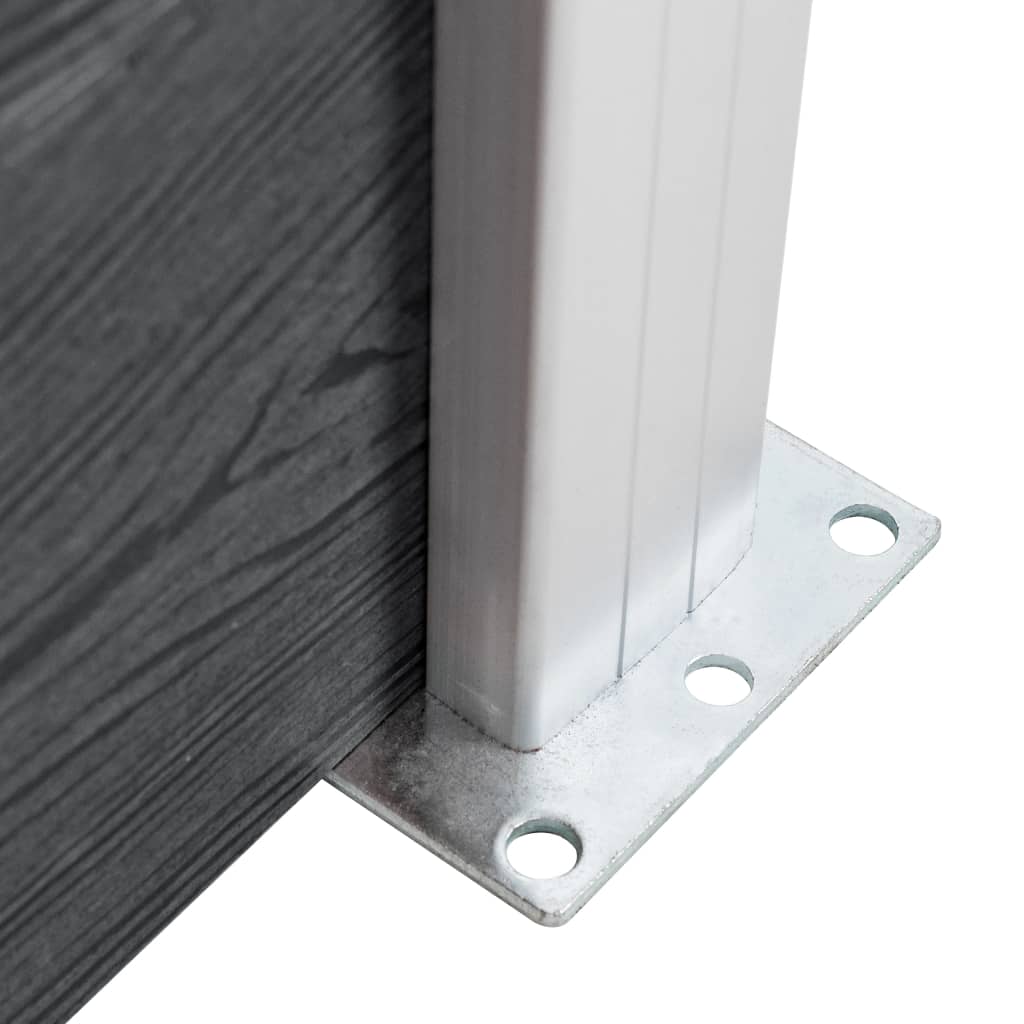 Pali per Recinzione 2 pz in Alluminio 185 cm