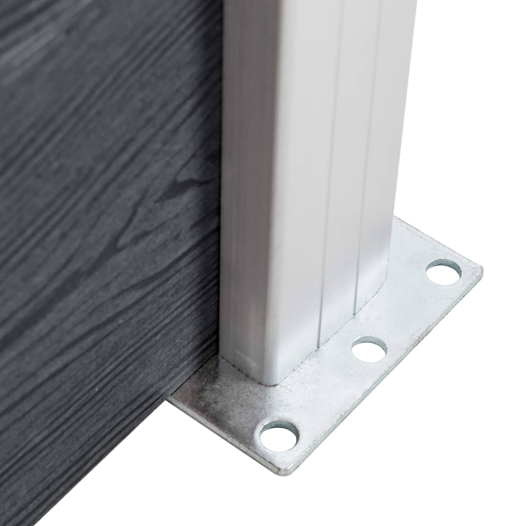 Pali per Recinzione 3 pz in Alluminio 185 cm