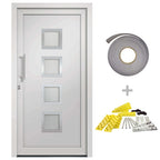 Porta d'Ingresso Bianca 98x208 cm in PVC
