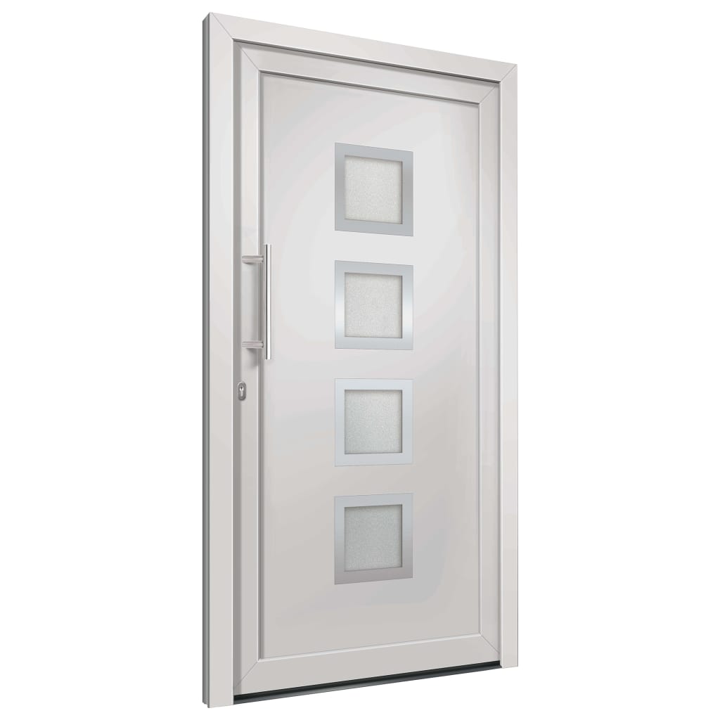 Porta d'Ingresso Bianca 98x208 cm in PVC