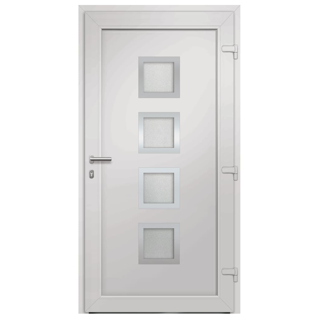 Porta d'Ingresso Antracite 108x200 cm in Alluminio e PVC