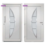 Porta di Ingresso Bianca 108x200 cm in PVC