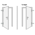 Porta di Ingresso Bianca 108x200 cm in PVC
