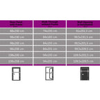 Porta d'Ingresso Bianca 98x208 cm in PVC con Vetro Isolante