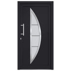 Porta d'Ingresso Antracite 98x190 cm PVC Isolante