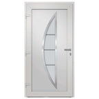Porta d'Ingresso Antracite 98x190 cm PVC Isolante