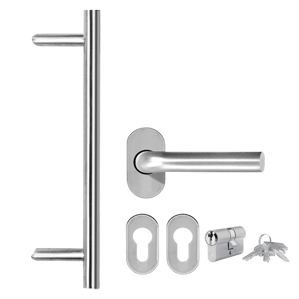 Porta d'Ingresso Antracite 98x200 cm in Alluminio e PVC