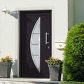 Porta d'Ingresso Antracite 98x200 cm in Alluminio e PVC