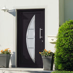 Porta d'Ingresso Antracite 98x200 cm in Alluminio e PVC