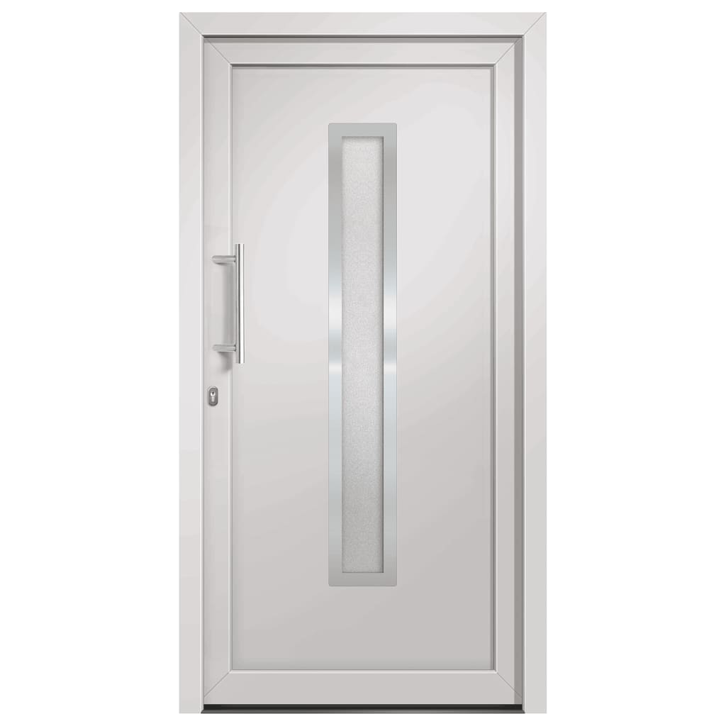 Porta d'Ingresso Bianca 98x208 cm PVC Isolante
