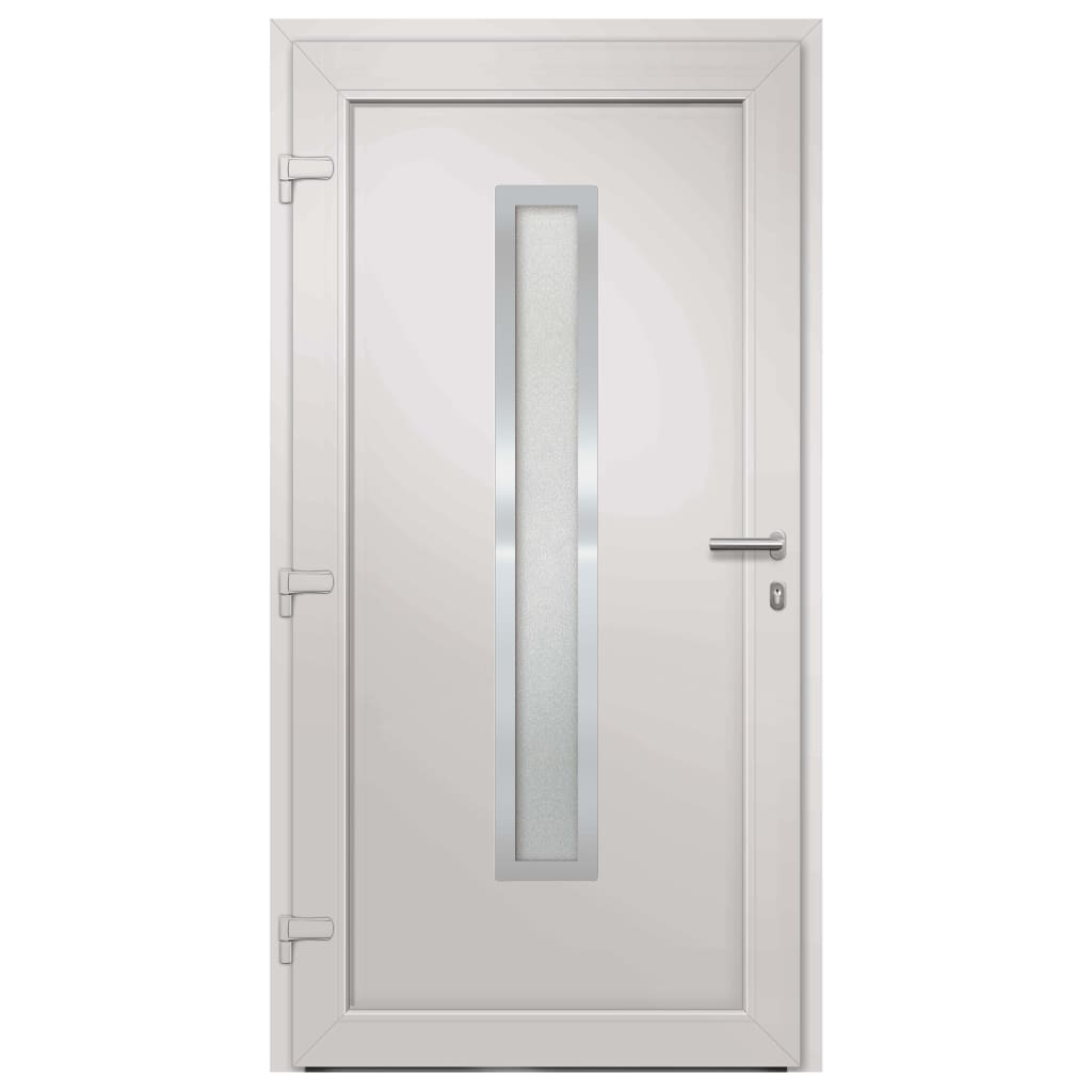 Porta d'Ingresso Bianca 98x208 cm PVC Isolante