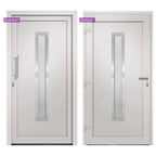 Porta d'Ingresso Bianca 98x208 cm PVC Isolante