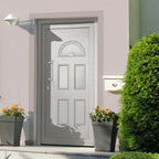 Porta d'Ingresso Bianca 88x190 cm in PVC e Alluminio