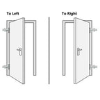 Porta di Ingresso Bianca 98x208 cm in PVC con Vetri Isolanti
