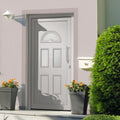 Porta d'Ingresso Bianca 110x210 cm - PVC con Vetro Isolante