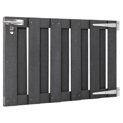 Cancello da Giardino in WPC 100x60 cm Grigio