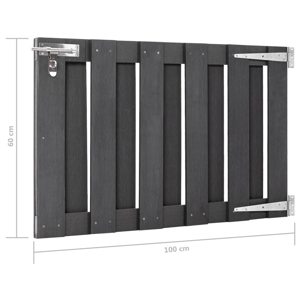 Cancello da Giardino in WPC 100x60 cm Grigio