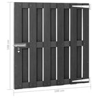 Cancello da Giardino in WPC 100x100 cm Grigio