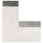 Connettori per Pali a Forma di L 4 pz Metallo Zincato 71x71 mm