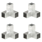 Connettori per Pali a Forma di Y Metallo Zincato 71x71 mm - 4 Pezzi